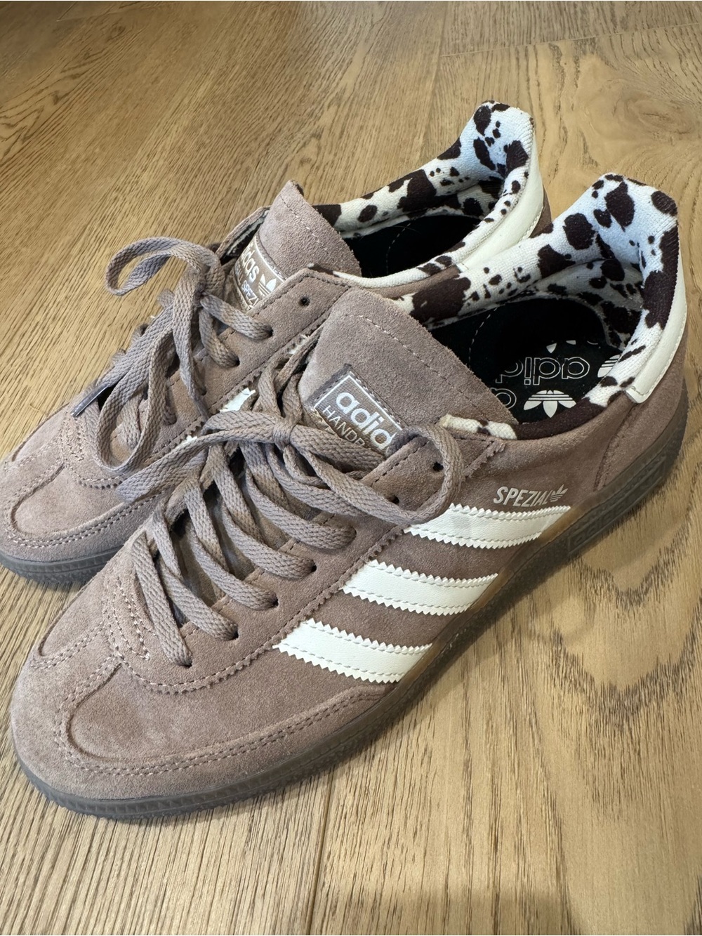 adidas Spezial Suede Sneakers in Taupe with White Stripes